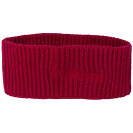 styleBREAKER 04026068 Women's Knitted Headband with Ribbed Pattern, Logo Stick, Warm Winter Headband, Colour: Bordeaux Red