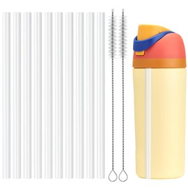 Mity rain 12PCS Replacement Straws for Owala FreeSip 24/32 OZ, Reusable Straws and Straw Cleaning Brush Compatible with Owala FreeSip, Straws for Owala Straw Replacement