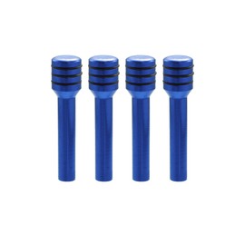 X AUTOHAUX 4pcs Car Door Lock Knobs Interior Door Lock Knob Aluminum Alloy Inner Door Lock Pull Pins Universal for Vehicles with Hole Diameter of M4x0.7mm Thread Blue