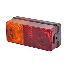 HELLA 2SE 002 582-071 Rearlight - Bulb - 12V - mounting/Bolted - Lens Colour: Red/Yellow - Plug: Screw Contact - right/left - Quantity: 1