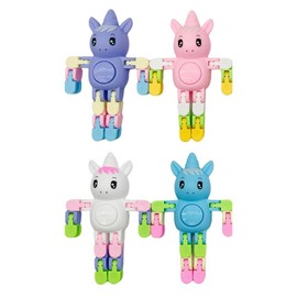 Felicify Fidget Spinners, 8PCS Unicorn Fidget Toys for Kids, Unicorn Hand Spinners, Transformable Fidget Spinner Toy， Stress Anxiety Relief, Sensory Toys for ADHD ADD OCD Autism