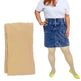 Nakamajita 3L-8L 80D Tights, Large Size, 1 Pair, 3 Pairs, Black, Beige, Loose, Smooth Touch, No Tightening, Plus Size