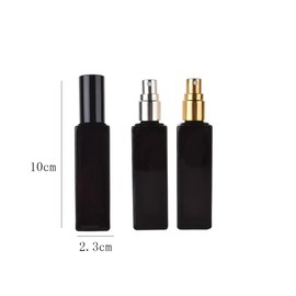 YORROR 2 Pack 20ml Travel Perfume Bottle,Empty Refillable Mini Perfume Bottle,Portable Glass Perfume Atomizer Sprayer Bottle Fragrance Perfume Dispenser Fine Mist Small Spray Bottle(Black)