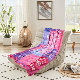 Poekuao Dance Blanket Gifts for Girls, 60"x50" Throw Ballet Blanket Recital Dance Competition Gifts for Team Lover Ballerina Lightweight Flannel Warm Cozy Bedding Women Teachers