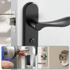 TOP-VIGOR 1Pcs 40mm Tubular Mortice Latch, Flat Tongue Lock, Mute