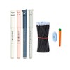 Fiction Erasable Pens Black Blue Gel Rollerball Pen Refill Set
