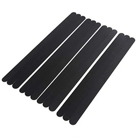 Haofy 12 Tiras Antideslizantes para Baño, Pegatinas de Ducha de Seguridad, Pegatinas para Bañera Antideslizantes, Apliques Adhesivos Antideslizantes para Baño de 14,96 x 0,78 Pulgadas(Negro)