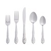 RiverRidge 5417-843-A Rose 46 Piece Monogrammed Flatware Set, Letter A,