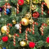 10PCS Christmas Glitter Candy Cane, Xmas Tree Plastic Candy Canes