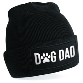 Spoilt Rotten Pets Dog Dad Adult Beanie Dog Dad Pet Lovers Pull on Beanie Wooly Knitted Dog Walking, Hiking Hat (Dog Dad)
