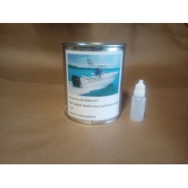 Unbranded White Gelcoat (Sea Craft boat color) Repair Kit with Hardner without Wax 1pint.