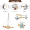 Perches for Birds, Parrot Wooden Platform, Swings with Swing Bell,