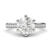 Sterling Silver 2 Carats Classic 6-Prong Simulated Diamond Engagement Ring