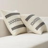MIULEE Pack of 2 Boho Pillow Covers Gray 20x20 Inch
