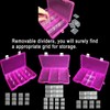 Qualsen Plastic Storage Box, Adjustable Compartments Assortment Box, Jewellery Box,