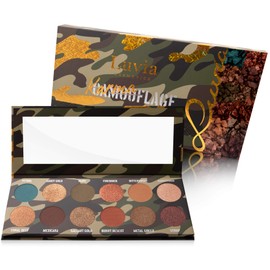 Luvia Lidschatten Palette Glitzer, Schimmer & Matt - Karmaflage Make-Up - Inkl. 12 natürlichen Farben - Limitierte Geschenkbox - Vegane Lidschattenpalette