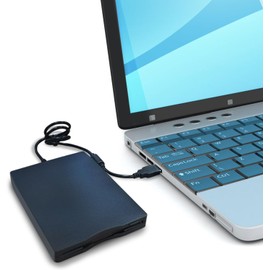 Floppy Disk Reader, 3.5 inch USB External Floppy Drive for PC/Laptop and Desktop, Portable USB Port Powered Drive for Window 98SE/ME/2000/XP/VISTA/Win7//Mac OS 10.3