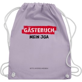 Shirtracer - Gym Bag Backpack - Stag Party Men - Hen Party Guest Book I Sign Guests, 10 pastel purple., Unit size