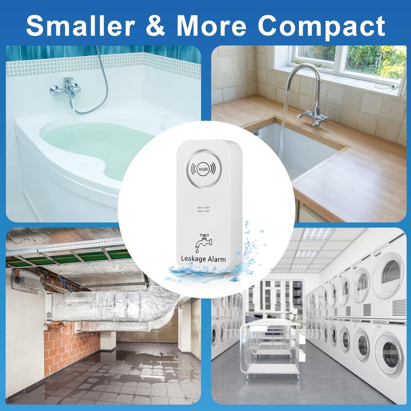Douevo Water Leak Detector,Water Sensors Alarm for Leak Detection,Leak and