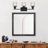 MELUCEE 3 Lights Modern Bathroom Light Fixtures Black Vanity Lights