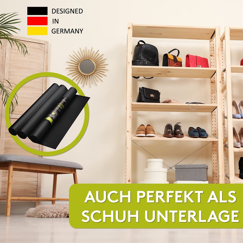 LILENO HOME Drawer Mat 30 x 150 cm (Black) Set
