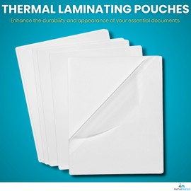 1InTheOffice Thermal Laminating Pouches, Laminating Sheets, Thermal Laminating Pouches 3 Mil, 9" x 11.5", 3 Mil, Gloss Clear, 50/Pack