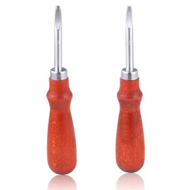 XILEWHZF Leather Edge Scraping DIY Craft Tool for Handmade Leather Grooving Tool, Leather Edge Scraping, Beveling Leather Stripping Tool 2 Sizes (1#0.8mm/5#1.6mm)