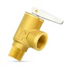 GASHER 1PCS Brass Temperature Pressure Relief Valve with 1/2" NPT