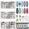 UNICRAFTALE 3Pcs Summer Nails Stamp Plates Set Ocean Series Nails