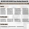 WE11M23 WE11X10007 Dryer Heating Element Kit with 2 Coils 6