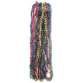 The Mardi Gras Krewe Bunco Dice Mardi Gras Bead Necklaces for Party Favors, 1 Dozen, 12 pieces