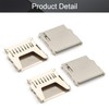 Fielect 10pcs SD Memory Card Socket Long Body PCB Mount