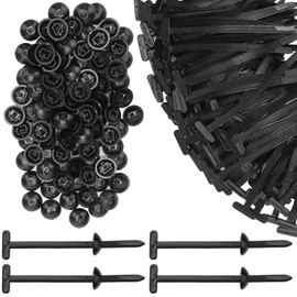 EEEkit 100PCS Nylon Cable Tie Buckles, Heavy Duty Self Locking Zip Ties, Universal Mount Clips for Car Bumper, Engine Bay, Home Wiring