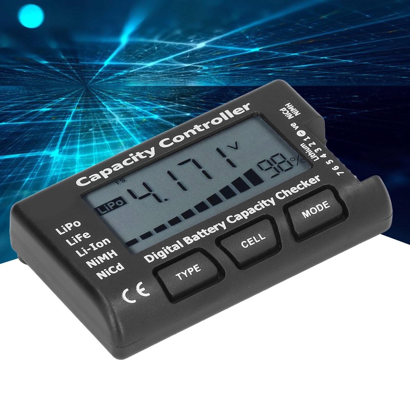 Digital Battery Capacity Checker Voltage Tester Capacity Percentage Meter for