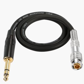 MEIRIYFA 6.35mm BNC Audio Cable, BNC to 1/4 TRS Bidirectional Extension Cord for CCTV DVR Camera Antenna Radio (0.5M)