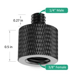 Rigych Screw Adapter 3/8" to 1/4" and 1/4" to 3/8" Tripod Adapter, Thread Adapter for Camera Tripod, Monopod, Microphone Stand, Lamp Tripod, Pack of 4