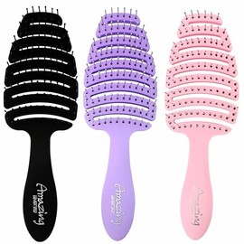 Hairbrush Hair Comb Hair Styling Tool Combing Beauty Equipment Shampoo Care Brush Utensil Pink / 헤어브러쉬 헤어 빗 머리카락 스타 일링 도구 빗질 미용 기구 샴푸 케어 솔 유 용품 핑크