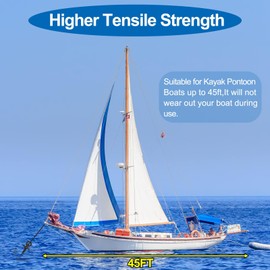 SearQing Double Braid Nylon Anchor Rope 3/4 Inch x 150 Feet, High Strength Anchor Line, Tensile Strength: 9500 LBS