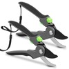 2 Pcs Pruning Shear Sturdy Steel Hand Pruner with Ergonomic