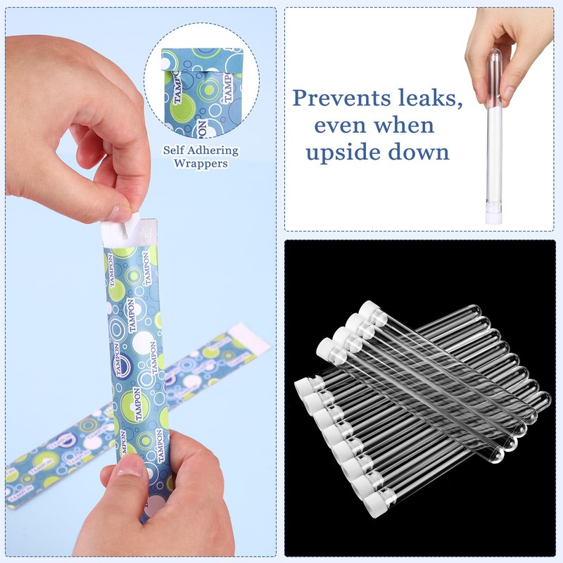 Copkim 38 Pcs Tampon Flask Set Included Tube Flasks for