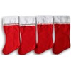 Holiday Time Red Felt Christmas Stocking - Set of 4