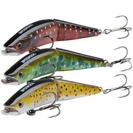 BASSROCK Minnow Swimbait Bass Trout Fishing Lure with Movable Lip Hard Bait 3.5” 1/2oz