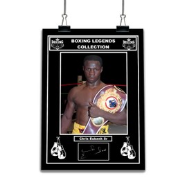 Boxing Legends Collection: Chris Eubank Sr Poster Christopher Livingstone Eubanks Pre-Printed Autograph Signed Print Boxing Memorabilia Fan Art (A4 Print Only)
