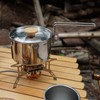 1L Camping Tea Pot, Stainless Steel Camping Kettles with Lid,