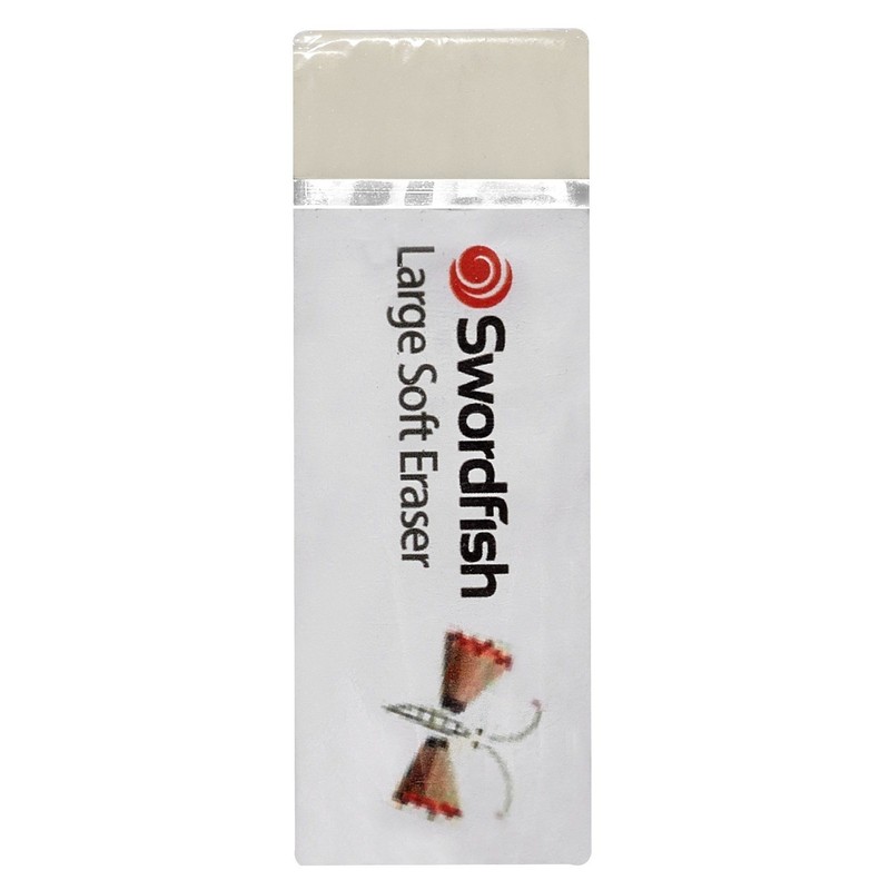 Swordfish ‘Large Soft’ Eraser [Pack of 2] PVC and Phthalate