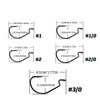 Piscorush Offset Worm Jig Hook Bass Fishing Hook 3X Strong