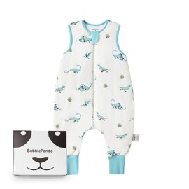 BubblePanda Rayon Made from Bamboo Toddler Sleep Sack with Feet 6-12 Months 1.0 Tog Ultra Soft Toddler Sleeping Sack Baby Sleep Bag Walker Quilted Wearable Blanket with Legs 2-Way Zipper Lightweight