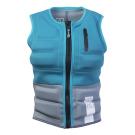 Womens Neoprene Wakesurf Comp Vest - Designed Exclusively for Wake Surfing, but Great for All Other Watersports Activities! (Aqua, Large)