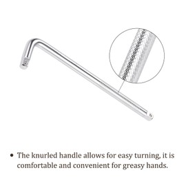 Kozelo 3pcs Breaker Bar - [1/4 Inch Drive] L Shape Socket Wrench Extension for Car Mechanical Equipment Repair Use, CR-V Steel