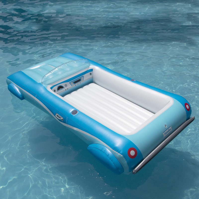 Classic Convertible Car Inflatable Swimming Pool Lounger Float - 8.75'